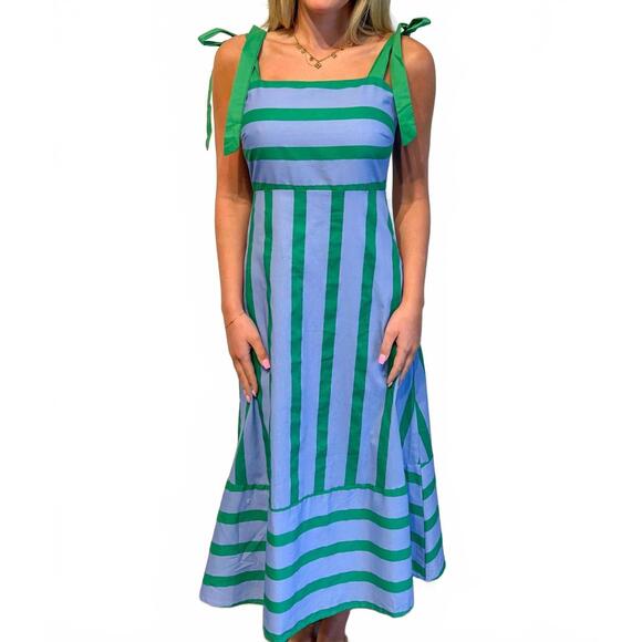 DAY + MOON Dresses & Skirts - NEW DAY + MOON erica striped dress in blue/green